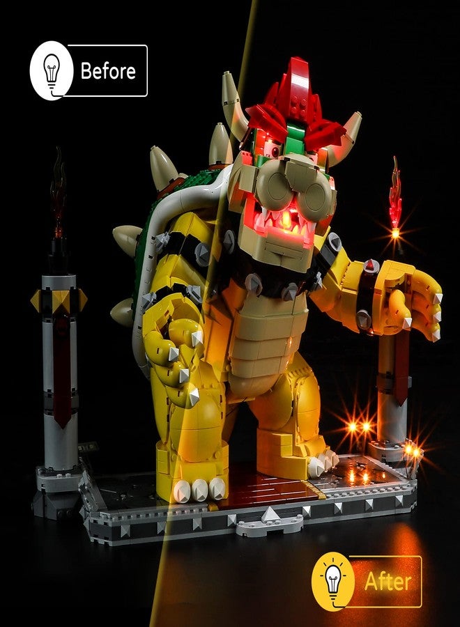 GEAMENT طقم إضاءة LED من GEAMENT متوافق مع لعبة Lego The Mighty Bowser - طقم إضاءة لنموذج بناء Super Mario 71411 (مجموعة النموذج غير متضمنة) - Image 5